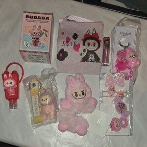 Budada Pink Bunny Plush Toy Set